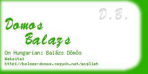 domos balazs business card